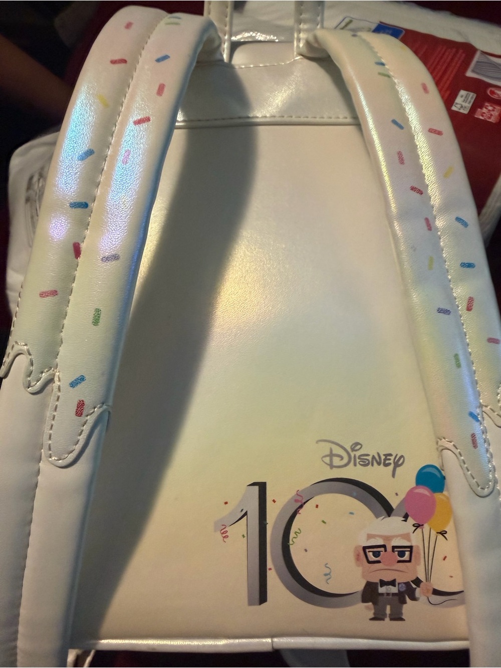 Loungefly Cream Iridescent Disney 100 Anniversary Mini Backpack Lining